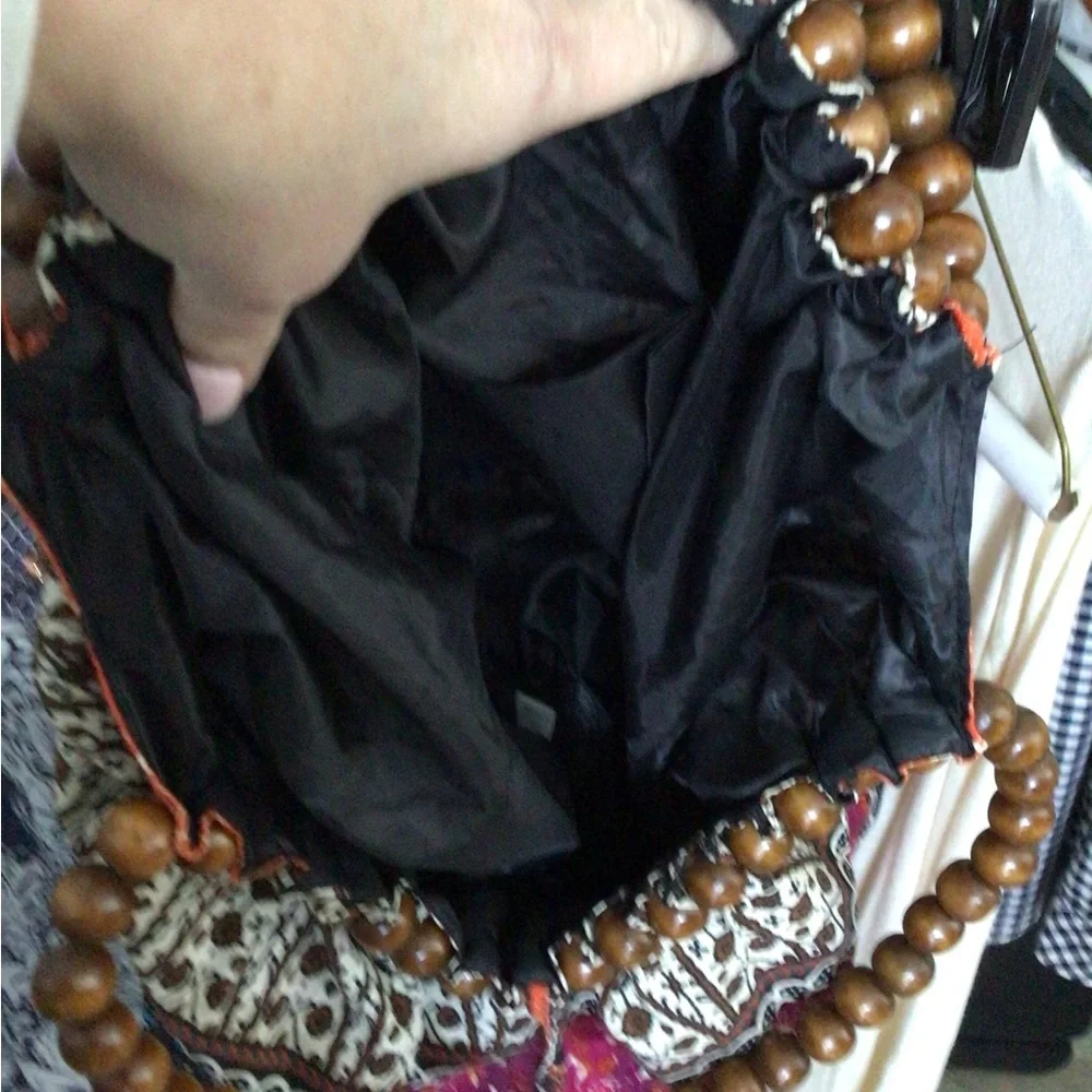 Bohemian Multicolor Beaded Handle Bag